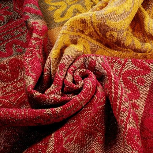  [아마존 핫딜] [아마존핫딜]Amorus amorus Chenille Jacquard Tassels Sofa Throw Blankets for Bed Couch Decorative Soft Chair Cover - Colorful Tribal Pattern (M)
