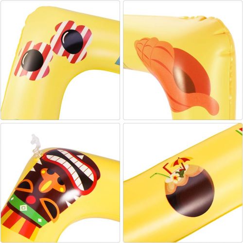  Amosfun Inflatable Selfie Frame Hawaii Aloha Party Photo Booth Props Blow Up Selfie Picture Frame Summer Party Supplies for Birthday Pool Party Supplies