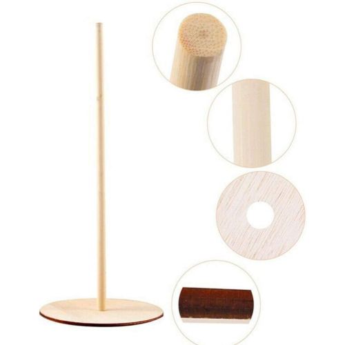  [아마존베스트]Amosfun Wooden Donut Stand Pole Donut Bagels Display Stand for Wedding Birthday Party