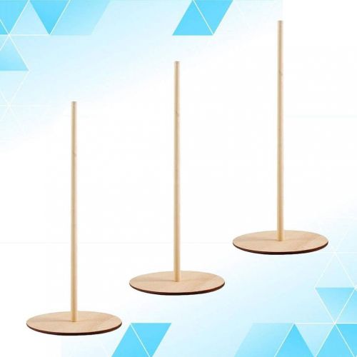  [아마존베스트]Amosfun Wooden Donut Stand Pole Donut Bagels Display Stand for Wedding Birthday Party