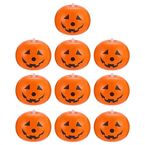  할로윈 용품Amosfun 10pcs Halloween Balloons Pumpkin Balloons Big Halloween Latex Balloons Inflatable Pumpkin Decoration for Halloween Party Bar Home