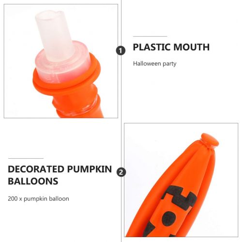  할로윈 용품Amosfun 10pcs Halloween Balloons Pumpkin Balloons Big Halloween Latex Balloons Inflatable Pumpkin Decoration for Halloween Party Bar Home