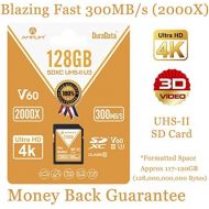 [아마존 핫딜] [아마존핫딜]128GB V60 UHS-II SDXC SD Card - Amplim Blazing Fast 300MB/S (2000X) UHS2 Extreme High Speed 128 GB/128G SD XC Memory Card. 4K 8K Video Camera UHSII Card for Fujifilm, Nikon, Olympu