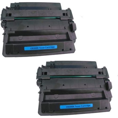  Amsahr Compatible Toner Cartridge Replacement for HP CE255X (Black, 2-Pack)