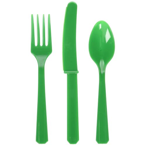  Amscan Assorted Plastic Cutlery | Festive Green | Party Supply | 288 ct.