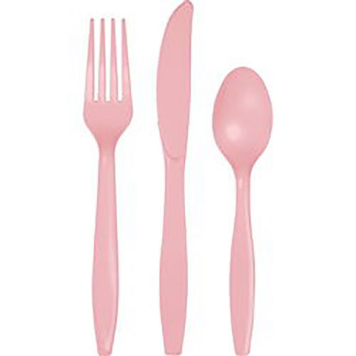  Amscan New Pink Plastic Assorted Cutlery | Party Tableware, 12 pks.