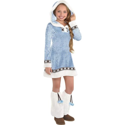  amscan Girls Arctic Princess Costume - Medium (8-10), Multicolor