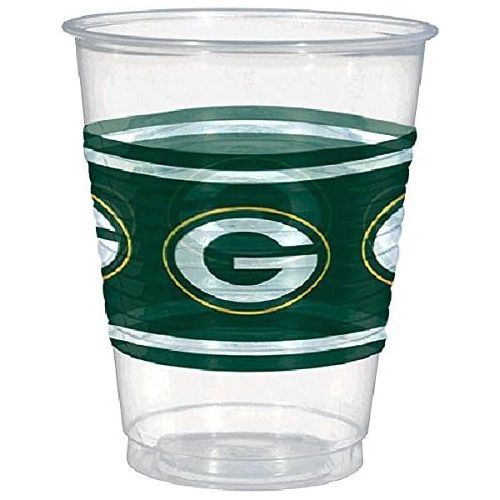  Amscan Green Bay Packers Collection Plastic Party Cups