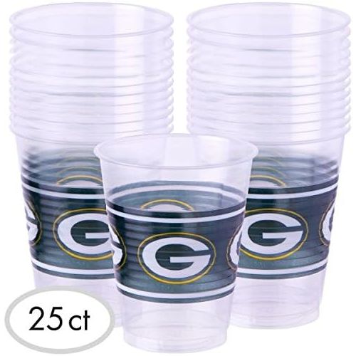  Amscan Green Bay Packers Collection Plastic Party Cups
