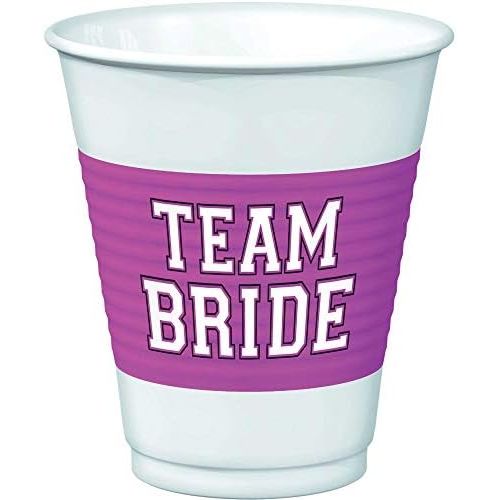 Amscan Team Bride Plastic Cups | Wedding and Engagement Party