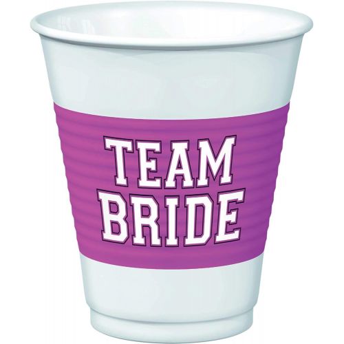  Amscan Team Bride Plastic Cups | Wedding and Engagement Party