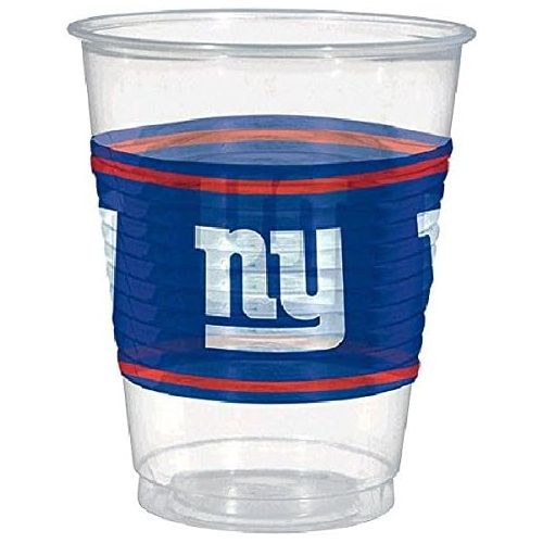  Amscan New York Giants Collection Plastic Party Cups