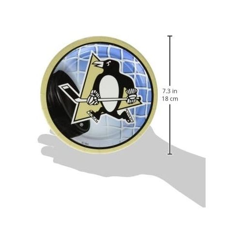  Amscan Pittsburgh Penguins Collection Plates 7 Round, Party Plates