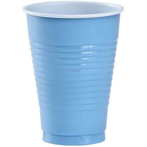  Amscan Reusable Pastel Blue Plastic Cups Big Party Pack, 12 Oz., 50 Ct.