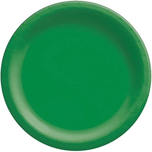  Amscan Big Party Pack Festive Green Paper Plates | 7| Pack of 50 | Party Supply -