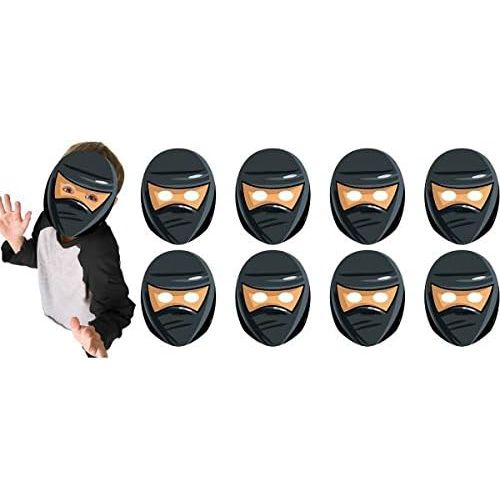  amscan Boys Ninja Birthday Party Favors Mask (Pack of 8), Multicolor, 10 x 7 7/10