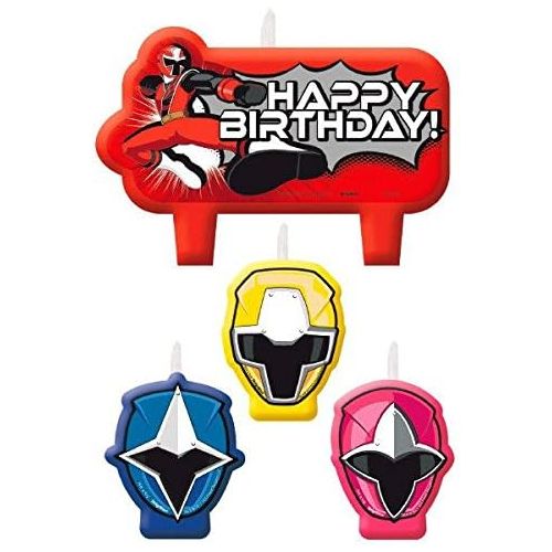  amscan Power Rangers Ninja Steel Candle Set, Multi Color, One Size (171723)