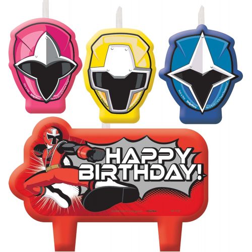  amscan Power Rangers Ninja Steel Candle Set, Multi Color, One Size (171723)