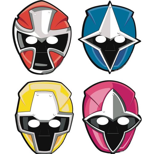  Amscan Power Rangers Ninja Steel Paper Mask, Party Favor