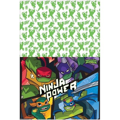  Amscan TMNT Ninja Turtles Birthday Party Supplies Bundle Pack for 16 Includes Lunch Plates, Lunch Napkins, Cups, Table Cover, Favor Loot Bags - Bundle for 16