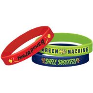 amscan Assorted Rise of The TMNT Rubber Wristbands- 6 pcs, Multicolor, one size