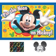 Amscan Disney Mickey Mouse Pin the Nose on Mickey Party Game, Party Favor