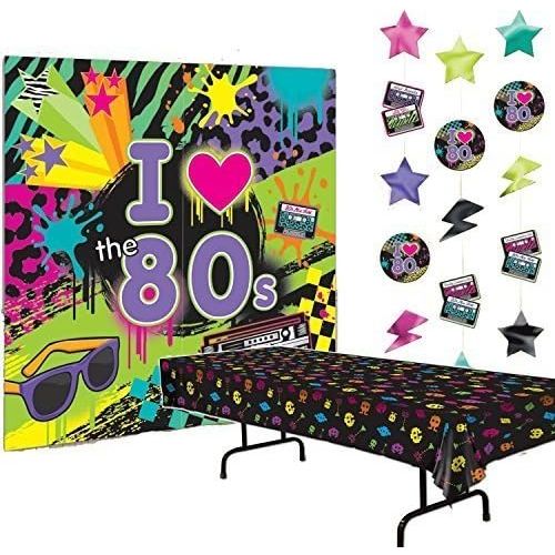  Amscan 80s Party Scene Setters Wall Decorating Kit