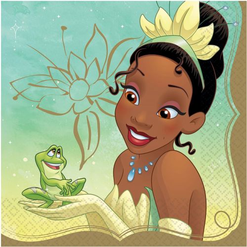  Amscan Disney Princess Tiana Luncheon Paper Napkins 6.5 x 6.5 Multicolor Pack of 16