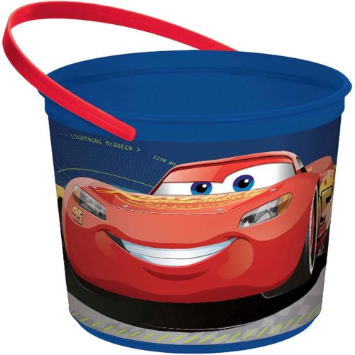  Amscan 261763 DisneyCars 3 Blue Plastic Container,One Size, Multicolor