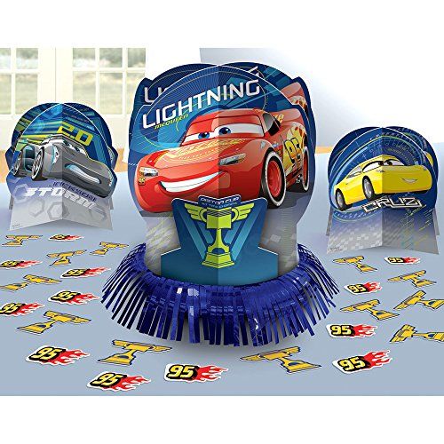  amscan Cars 3 Table Decorating Kit 23 Piece Centerpiece