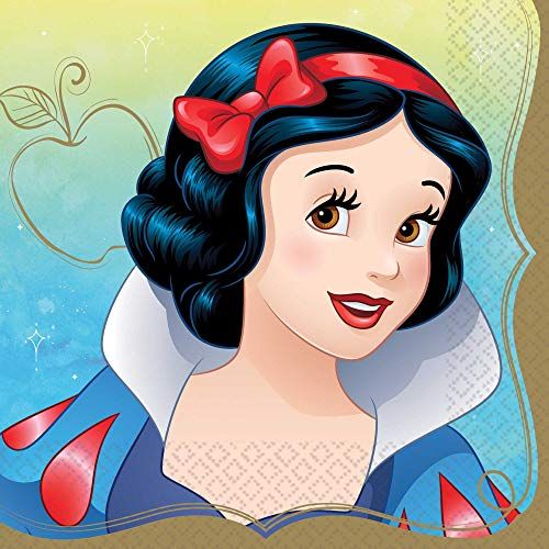 Amscan Disney Princess Snow White Luncheon Party Napkins, 6.5 x 6.5, 16 Ct.