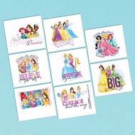 Amscan Disney Princess Sparkle Tattoos Birthday Party Favour (16 Pack), Multi Color, 2 x 1 3/4.