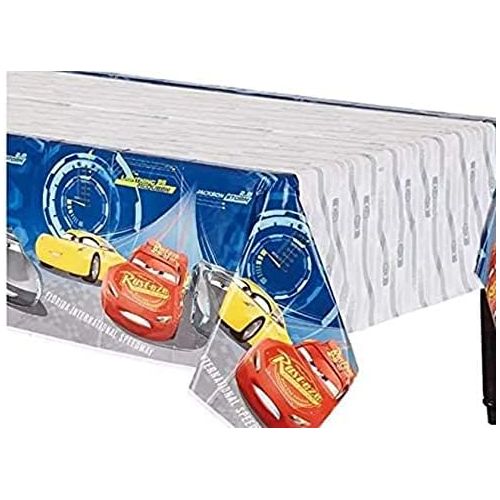  amscan 571763 Disneyⓒ Cars 3 Plastic Table Cover, Party Favor 1 ct