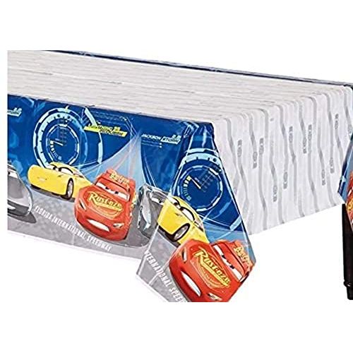  amscan 571763 Disneyⓒ Cars 3 Plastic Table Cover, Party Favor 1 ct