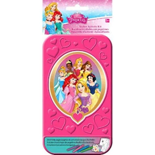  Amscan Disney Princess Sticker Activity Kit Party Favor 1 plastic case with 20 Activity pages and 4 markers