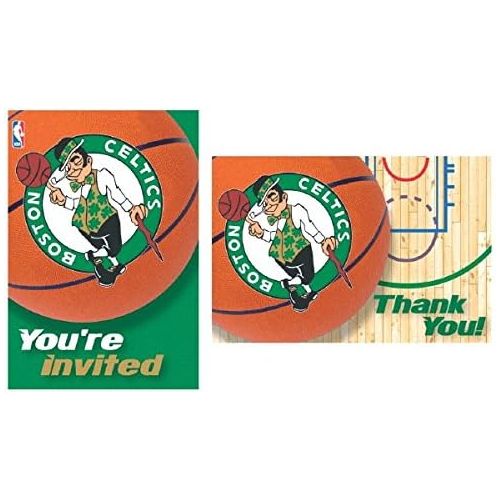  Amscan Boston Celtics NBA Collection Party Invitation and Thank You Cards