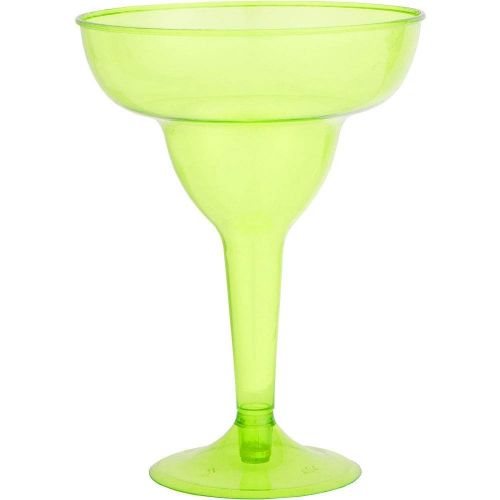  [아마존베스트]Amscan Fun-filled Fiesta Cinco de Mayo Party Assorted Colors Margarita Glasses Tableware, Plastic, 8oz, Pack of 20, 11 oz, Multicolor