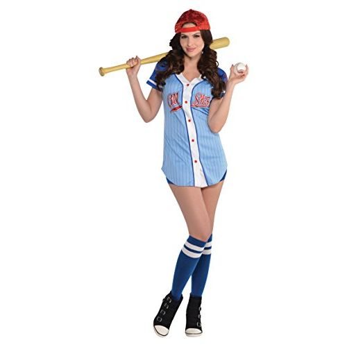  할로윈 용품amscan Adult Baseball Babe Costume - Large (10-12)
