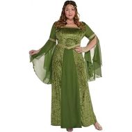 Amscan Costume 8400567 Adult Renaissance Gown Plus Size, Green