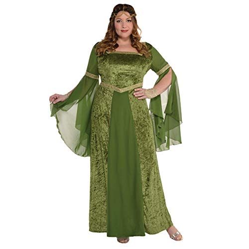  할로윈 용품Amscan Costume 8400567 Adult Renaissance Gown Plus Size, Green