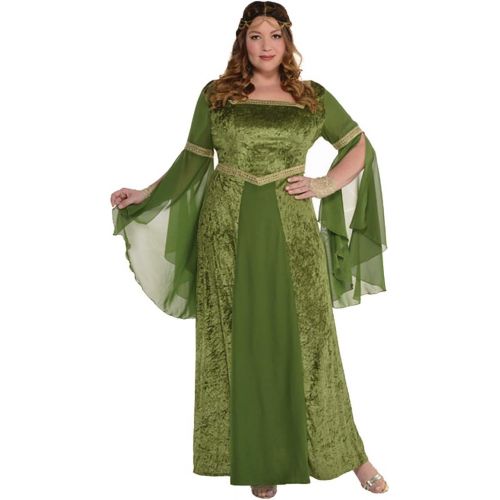  할로윈 용품Amscan Costume 8400567 Adult Renaissance Gown Plus Size, Green