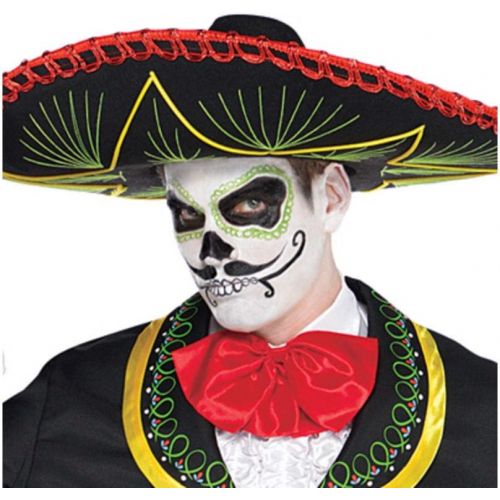  할로윈 용품AMSCAN Day of the Dead Sombrero Senor Halloween Costume for Men, Standard, with Included Accessories