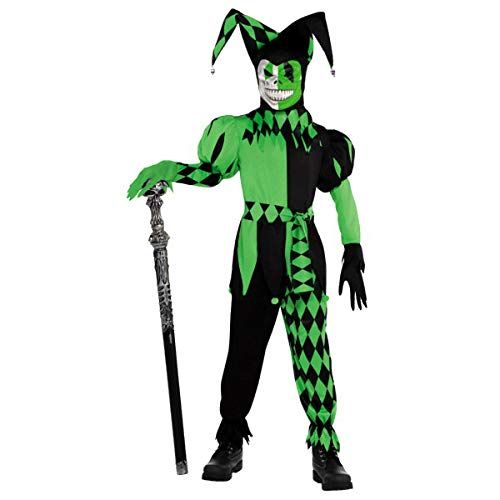  할로윈 용품Amscan 847676 Boys Green Wicked Jester Costume, Small Size (4-6 Years Old)