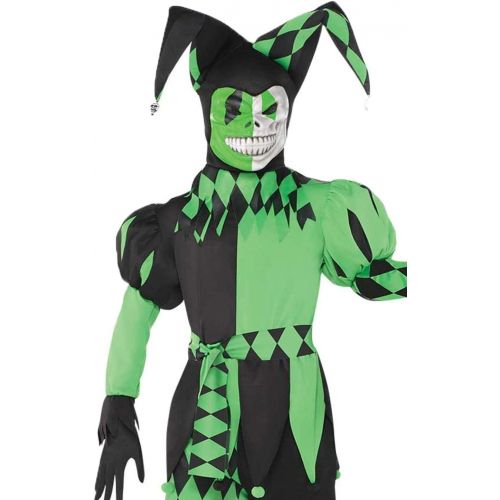 할로윈 용품Amscan 847676 Boys Green Wicked Jester Costume, Small Size (4-6 Years Old)