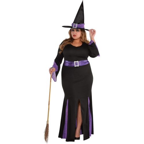  할로윈 용품Amscan 849720 Adult Witchy Witch Costume, Plus XXL Size