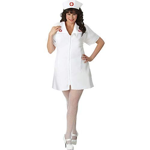  할로윈 용품Amscan 841171 Hospital Nurse Costume, Adult Plus XXL Size, 1 Piece