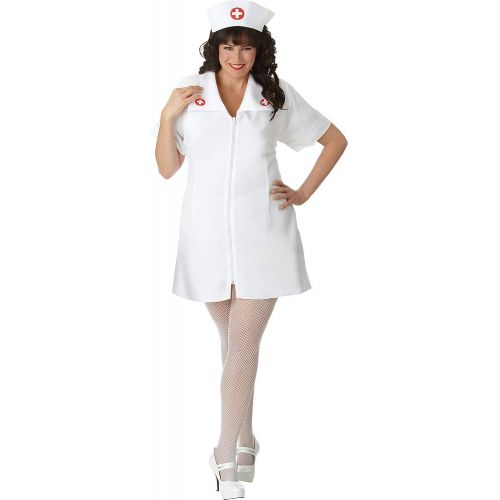  할로윈 용품Amscan 841171 Hospital Nurse Costume, Adult Plus XXL Size, 1 Piece