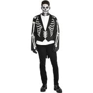 Amscan Skeleton Tailcoat Jacket for Men, Halloween Costume Accessories, Adult Standard Size, 1 Count