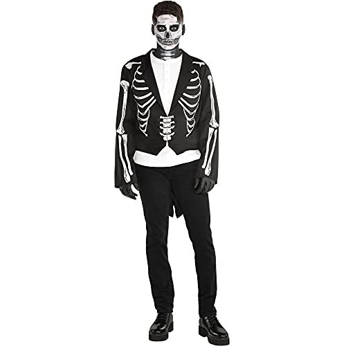  할로윈 용품Amscan Skeleton Tailcoat Jacket for Men, Halloween Costume Accessories, Adult Standard Size, 1 Count