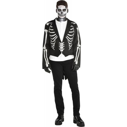  할로윈 용품Amscan Skeleton Tailcoat Jacket for Men, Halloween Costume Accessories, Adult Standard Size, 1 Count